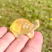 Tortue en Fluorite jaune
