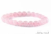 Bracelet Quartz Rose - perles 8 mm