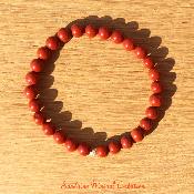 Bracelet Jaspe Rouge - Perles 6mm 