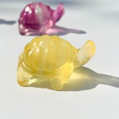 Tortue en Fluorite jaune
