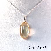 Pendentif Citrine naturelle - Extra - (pierre roulée)