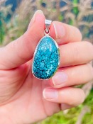 Pendentif Turquoise du Tibet sur Argent 925 - NEW&#10071;