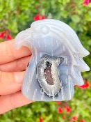 Tête d' Aigle en Agate Druzy - n°2