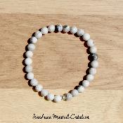 Bracelet Howlite blanche - Perles 6mm 