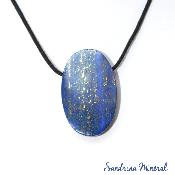 Pendentif "Recto-Verso" Lapis-Lazuli, Grand ovale - Extra (pierre percée)