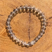 Bracelet perles rondes Cristal de roche 6 mm