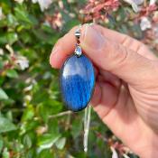 Pendentif "Outremer" Labradorite bleue 