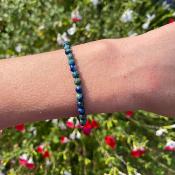 Bracelet Azurite Malachite - Perles 4mm