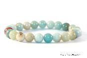 Bracelet Amazonite - perles 8 mm