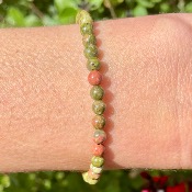 Bracelet Unakite - perles 4 mm