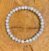 Bracelet Aigue-Marine - perles rondes 4 mm