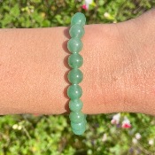 Bracelet Aventurine verte - perles 8 mm