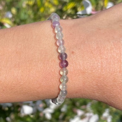Bracelet Fluorite (ou Fluorine) - perles 4 mm