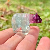 Ours en Fluorite multicolore